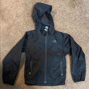 The North Face Kids Black Hooded Windbreaker